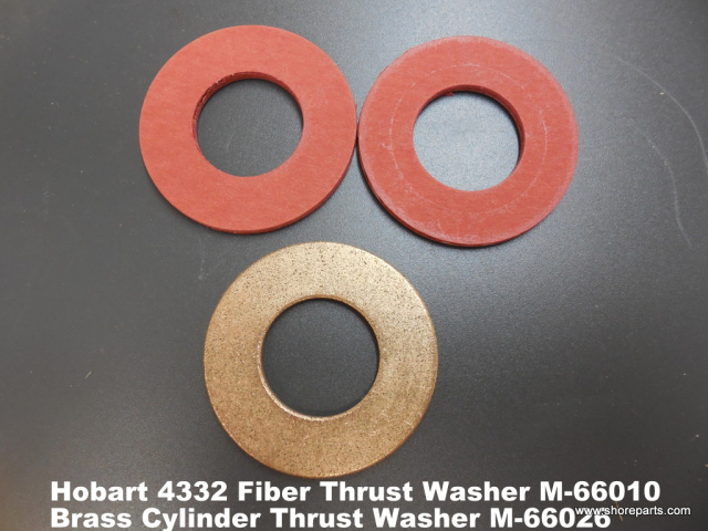 Hobart Meat Grinder 4332 Fiber Thrust Washer Part M66010 Brass Cylinder Washer M-66026